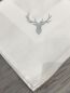 Preview: - Serviette 50x50cm mit Hirschkopf