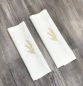 Preview: - Serviette LOFT mit Rosmarinzweig in Metallgarn