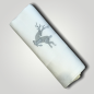 Preview: Damast - Serviette 50 x 50 cm - Hirsch uni Silber