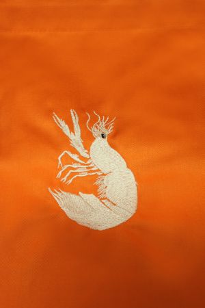 Vorbinder-Schürze 60/80 cm orange mit Garnele