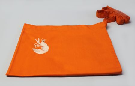 Vorbinder-Schürze 60/80 cm orange mit Garnele