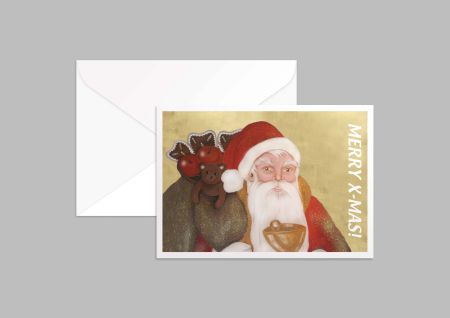 10 x Weihnachtsmann Karte A6