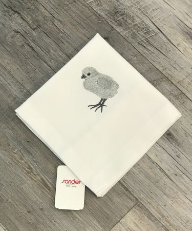 -1 Serviette Sander LOFT mit Küken in Alu