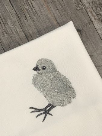 -1 Serviette Sander LOFT mit Küken in Alu