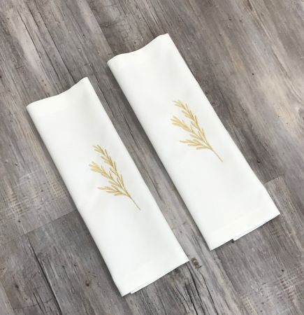 - Serviette LOFT mit Rosmarinzweig in Metallgarn