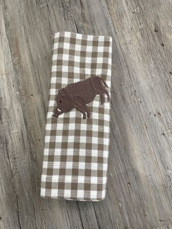 - LINUM Serviette mit Wildschwein