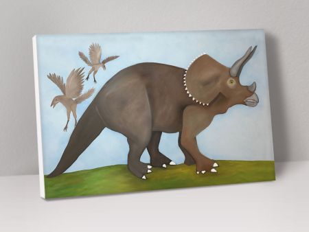 - Triceratops - Leinwandbild 20x30x2cm mit Karte