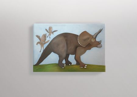 Triceratops - Leinwandbild 60x80cmx2cm