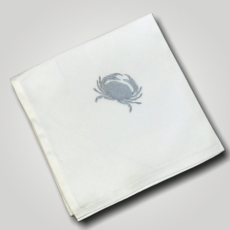- Damast Serviette mit Krebs