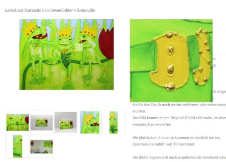 - Leinwanddruck von Frosch Luca 20x30x2cm