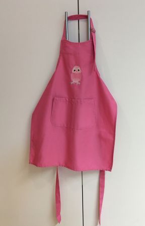 Kinderlatzschürze Pink mit Eule