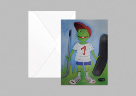 10 x Karte A5 Frosch Lucky