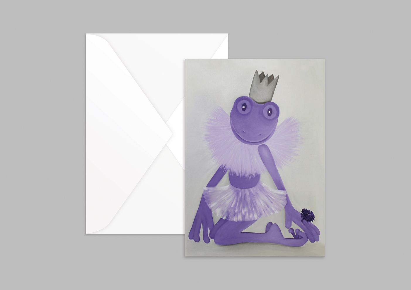 JAC GROHS & ART - Violetta Karte A5, 1-seitig bedruckt, mit Briefumschlag