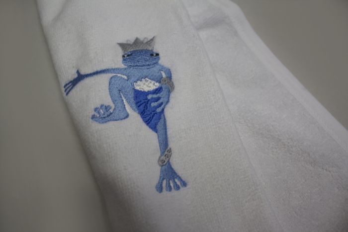 Geschenkset Schnuffeltuch Hellblauer Grenouille & Schnuller
