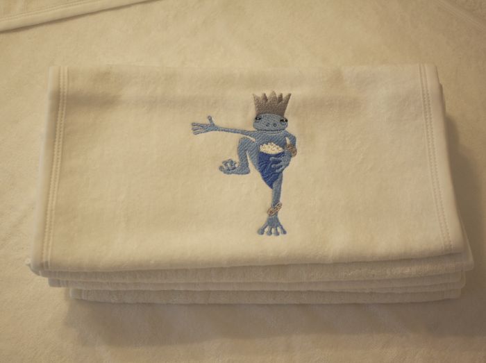 Geschenkset Schnuffeltuch Hellblauer Grenouille & Schnuller