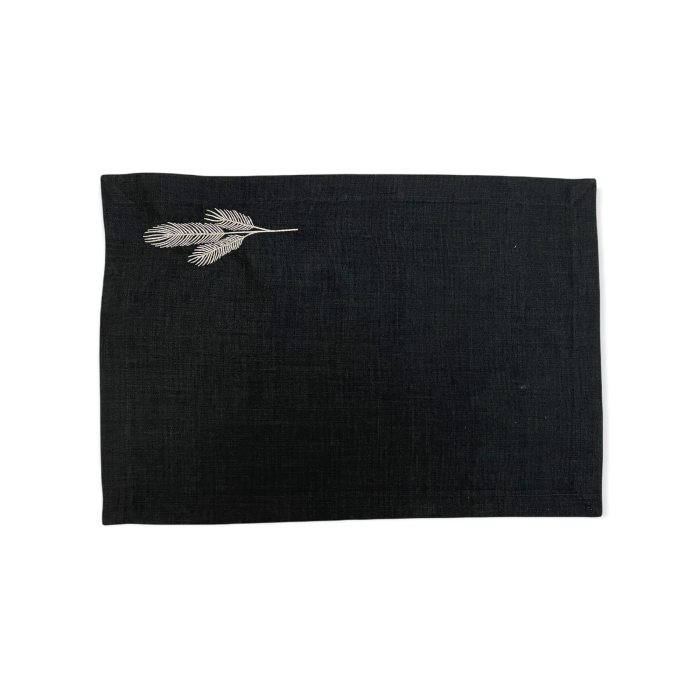 - Tischset mit Tannenzweig in SILBER