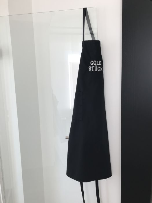 - Latzschürze LEIBER mit GOLDSTÜCK in Alu-Silber