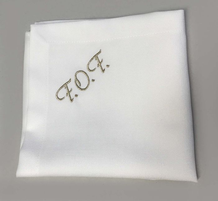- Serviette SANDER mit Initialien in GOLD