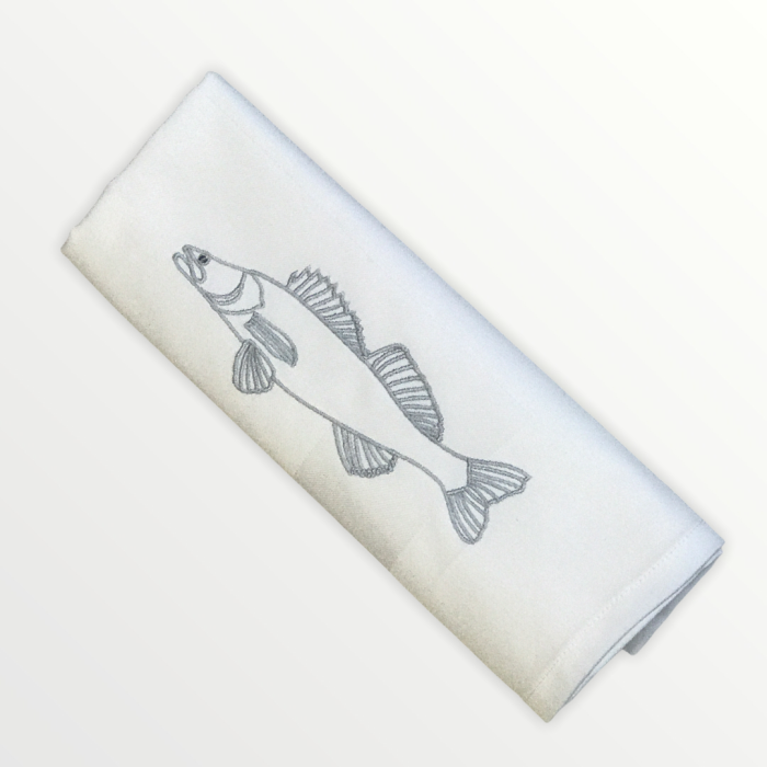 1 Damast Serviette mit Zander