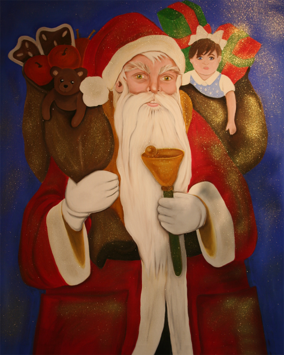 Weihnachtsmannbild - Grösse individuell bestellbar!