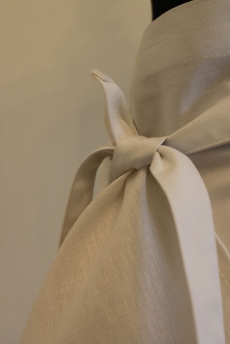 Vorbinder-Schürze 60/80 cm weiss mit Garnele