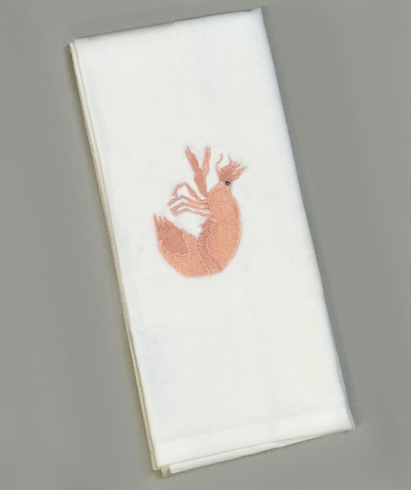 - Damast - Serviette 50 x 50 cm - Garnele lachsfarben