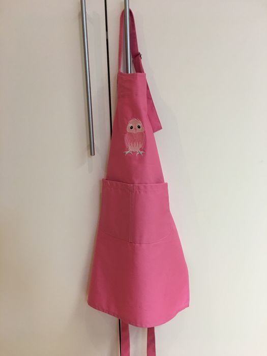 Kinderlatzschürze Pink mit Eule