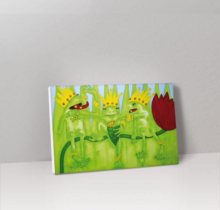 Leinwanddruck von Frosch Luca 60x80x2cm