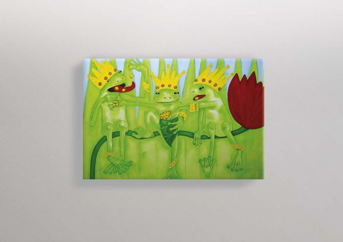 Leinwanddruck von Frosch Luca 60x80x2cm