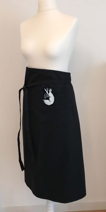 LEIBER Bistro-Schürze mit Garnele in Silber