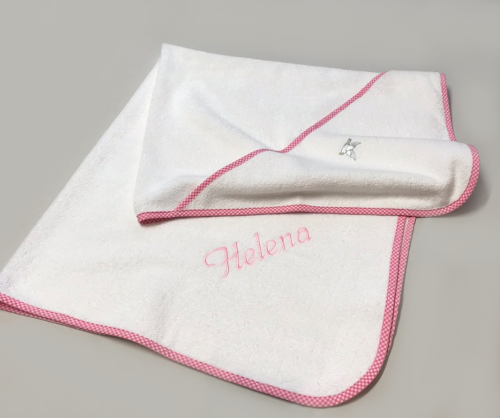 - MÖVE - Kapuzentuch rosa oder blau mit Namen